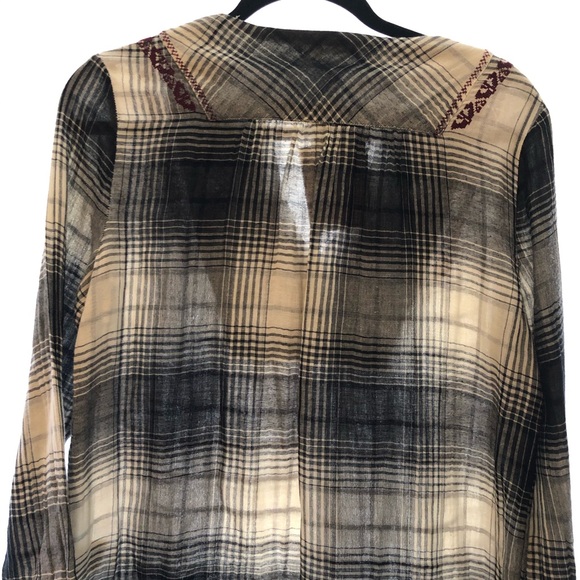 Anthropologie Floreat NWT tunic shirt dress plaid - Picture 9 of 10